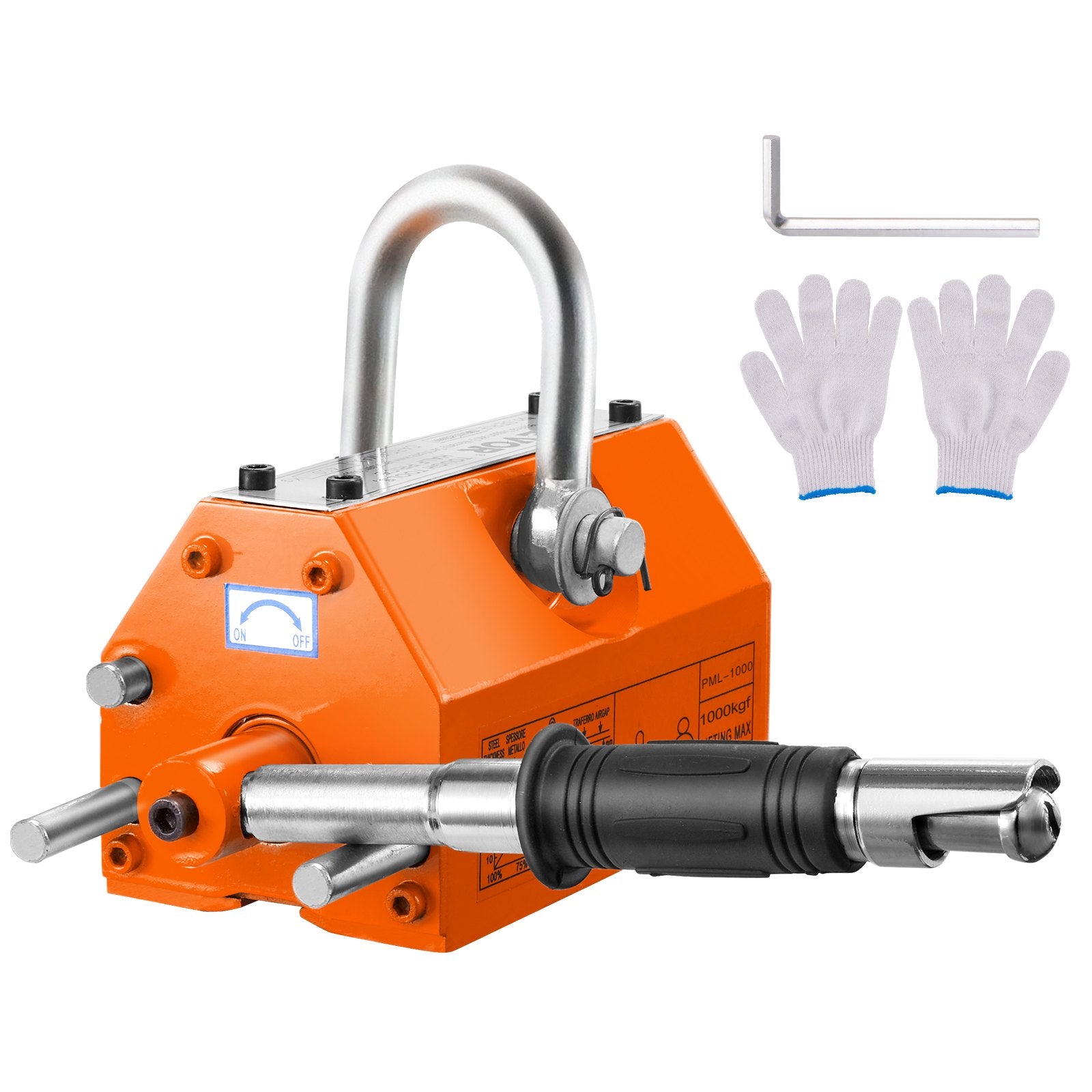 Building Toys: VEVOR Magnetic Lifter, 1000kg Pulling Capacity, 2.5 Safety Factor, Neodymium & Steel, Lifting Magnet with Release, Permanent Lift Magnets, Heavy Duty Magnet for Hoist, Shop Crane, Block, Board