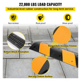 Automotive Decor: VEVOR Rubber Speed Bump, 2 Pack 2 Channel Speed Bump Hump, 42"" Long Modular Speed Bump Rated 22000 LBS Load Capacity, 40.2 x 11.8 x 2.4 inch Garage Speed Bump for Asphalt Concrete Gravel Driveway