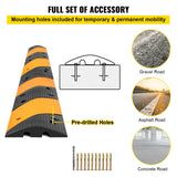 Automotive Decor: VEVOR Rubber Speed Bump, 2 Pack 2 Channel Speed Bump Hump, 42"" Long Modular Speed Bump Rated 22000 LBS Load Capacity, 40.2 x 11.8 x 2.4 inch Garage Speed Bump for Asphalt Concrete Gravel Driveway