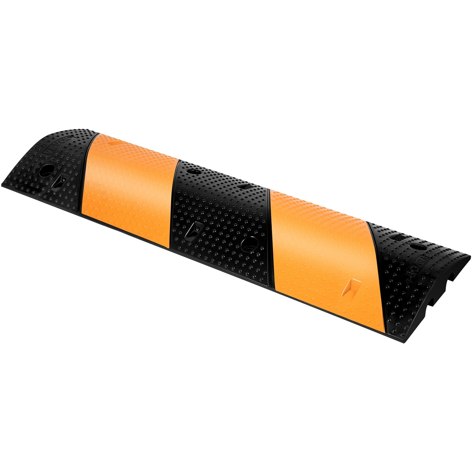 Rubber Speed Bump, 2 Pack 2 Channel Speed Bump Hump, 42"" Long Modular Speed Bump Rated 22000 LBS Load Capacity, 40.2 x 11.8 x 2.4 inch Garage Speed Bump for Asphalt Concrete Gravel Driveway