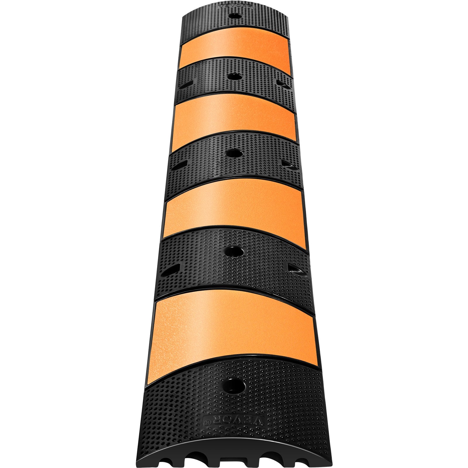 Automotive Decor: VEVOR Rubber Speed Bump, 1 Pack 2 Channel Speed Bump Hump, 72.8"" Long Modular Speed Bump Rated 22000 LBS Load Capacity, 72.8 x 12.2 x 2.2 Garage Speed Bump for Asphalt Concrete Gravel Driveway-6 FT
