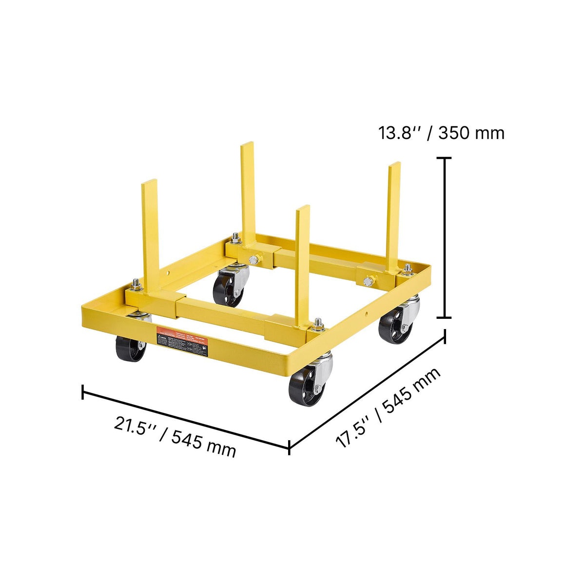 Engine Stand, 340 KG Load Capacity Engine Motor Stand with Adjustable Width & Length, Heavy-Duty Steel Motor Holder with 4 Swivel Casters and 2 Ratchet Straps, Suitable for Most Engines