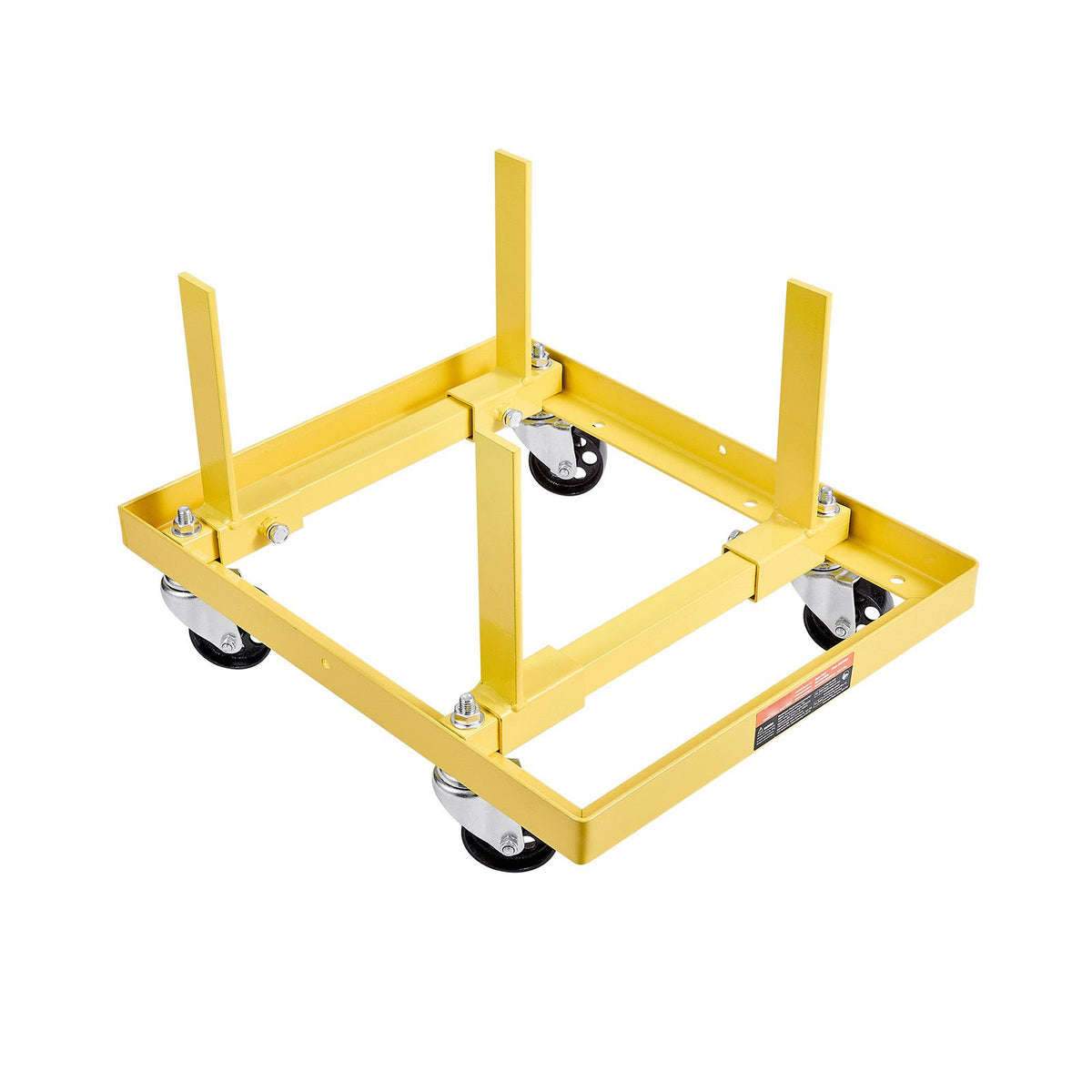 Engine Stand, 340 KG Load Capacity Engine Motor Stand with Adjustable Width & Length, Heavy-Duty Steel Motor Holder with 4 Swivel Casters and 2 Ratchet Straps, Suitable for Most Engines