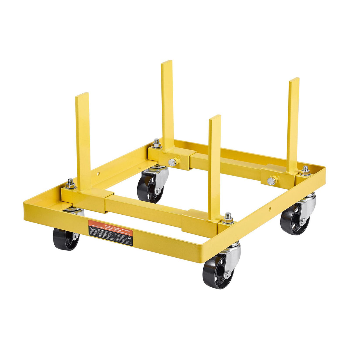 Engine Stand, 340 KG Load Capacity Engine Motor Stand with Adjustable Width & Length, Heavy-Duty Steel Motor Holder with 4 Swivel Casters and 2 Ratchet Straps, Suitable for Most Engines