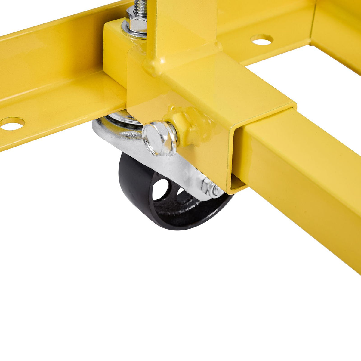 Engine Stand, 340 KG Load Capacity Engine Motor Stand with Adjustable Width & Length, Heavy-Duty Steel Motor Holder with 4 Swivel Casters and 2 Ratchet Straps, Suitable for Most Engines
