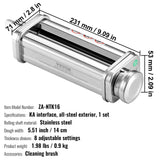 Gardening Tools: VEVOR Pasta Attachment for KitchenAid Stand Mixer, Stainless Steel Pasta Sheet Roller Attachment, Pasta Maker Machine Accessory with 8 Adjustable Thickness Knob, KitchenAid Pasta Attachment by VEVOR
