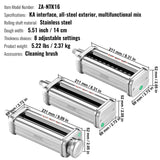 Food Mixers & Blenders: VEVOR 3Pcs Pasta Attachment for KitchenAid Stand Mixer Pasta Roller Cutter Set