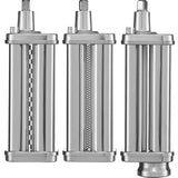 Food Mixers & Blenders: VEVOR 3Pcs Pasta Attachment for KitchenAid Stand Mixer Pasta Roller Cutter Set
