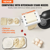 Speciality Appliances: VEVOR Pasta Attachment for KitchenAid Stand Mixer, 3-IN-1 Stainless Steel Pasta Roller Cutter Set Including Pasta Sheet Roller, Spaghetti and Fettuccine Cutter, 8 Adjustable Thickness Knob Pasta Maker