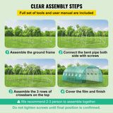 Caravan Accessories: VEVOR Walk-in Tunnel Greenhouse Galvanized Frame Waterproof Cover 20x10x7 ft