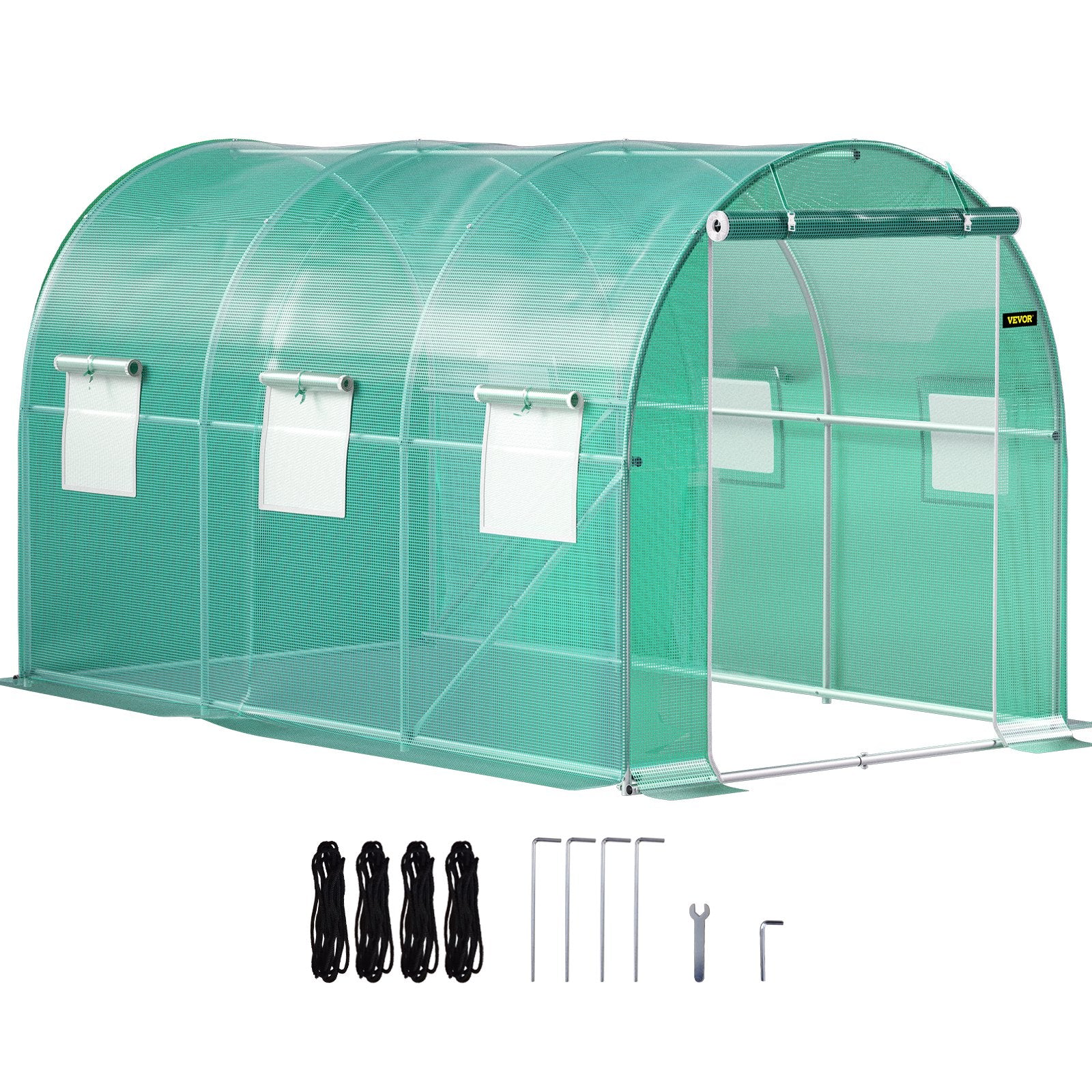 Caravan Accessories: VEVOR Walk-in Tunnel Greenhouse Galvanized Frame & Waterproof Cover 12x7x7 ft