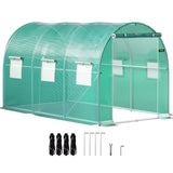 Caravan Accessories: VEVOR Walk-in Tunnel Greenhouse Galvanized Frame & Waterproof Cover 12x7x7 ft