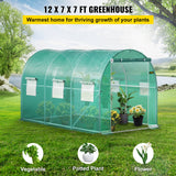 Caravan Accessories: VEVOR Walk-in Tunnel Greenhouse Galvanized Frame & Waterproof Cover 12x7x7 ft