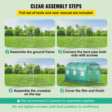 Caravan Accessories: VEVOR Walk-in Tunnel Greenhouse Galvanized Frame & Waterproof Cover 12x7x7 ft