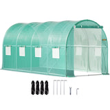 Caravan Accessories: VEVOR Walk-in Tunnel Greenhouse Galvanized Frame & Waterproof Cover 15x7x7 ft