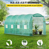 Caravan Accessories: VEVOR Walk-in Tunnel Greenhouse Galvanized Frame & Waterproof Cover 15x7x7 ft