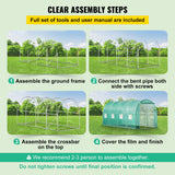 Caravan Accessories: VEVOR Walk-in Tunnel Greenhouse Galvanized Frame & Waterproof Cover 15x7x7 ft