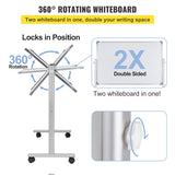 Desk Accessories: VEVOR Mobile Dry Erase Board Magnetic Whiteboard w/ Stand 60 x 90cm Double Sided
