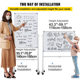 Desk Accessories: VEVOR Mobile Dry Erase Board Magnetic Whiteboard w/ Stand 60 x 90cm Double Sided