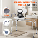 Pool Toys & Inflatables: VEVOR Sliding Tub Transfer Bench Shower Chair & Cut-Out Seat Reversible Backrest