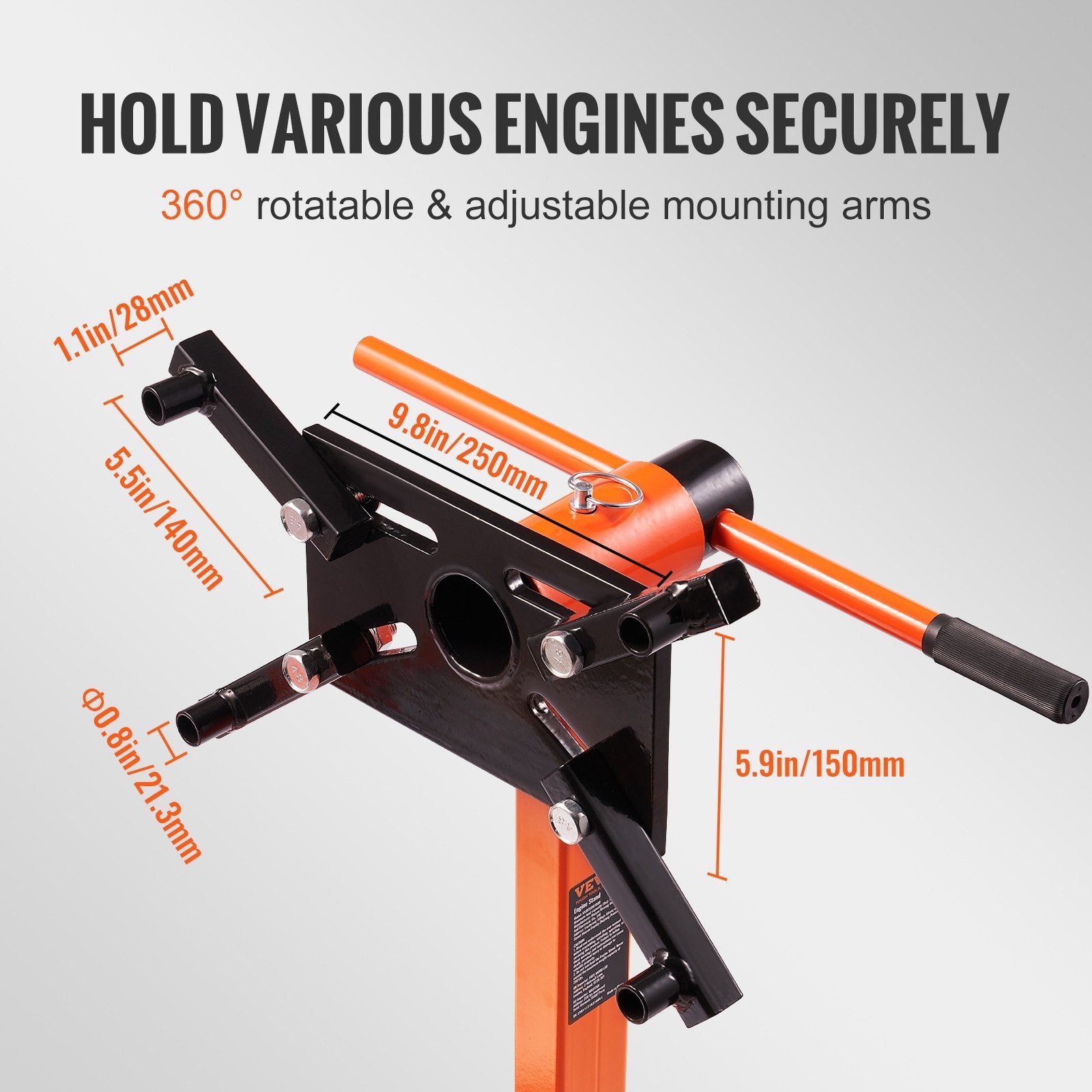 Automotive Lifts & Hoists: VEVOR Engine Stand 750LBS Motor Hoist Dolly 360 Degree Adjustable Mounting Head