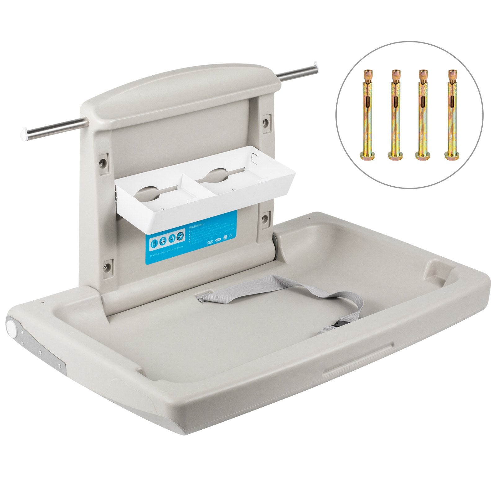 Changing Tables: VEVOR Horizontal Baby Changing Table Wall-mounted Baby Diaper Changing Station Vertical Fold Down Baby Changing Table