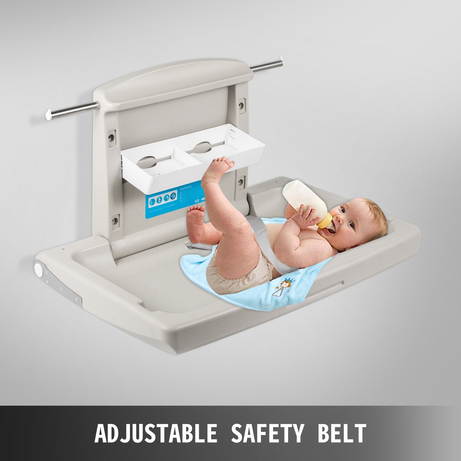 Changing Tables: VEVOR Horizontal Baby Changing Table Wall-mounted Baby Diaper Changing Station Vertical Fold Down Baby Changing Table