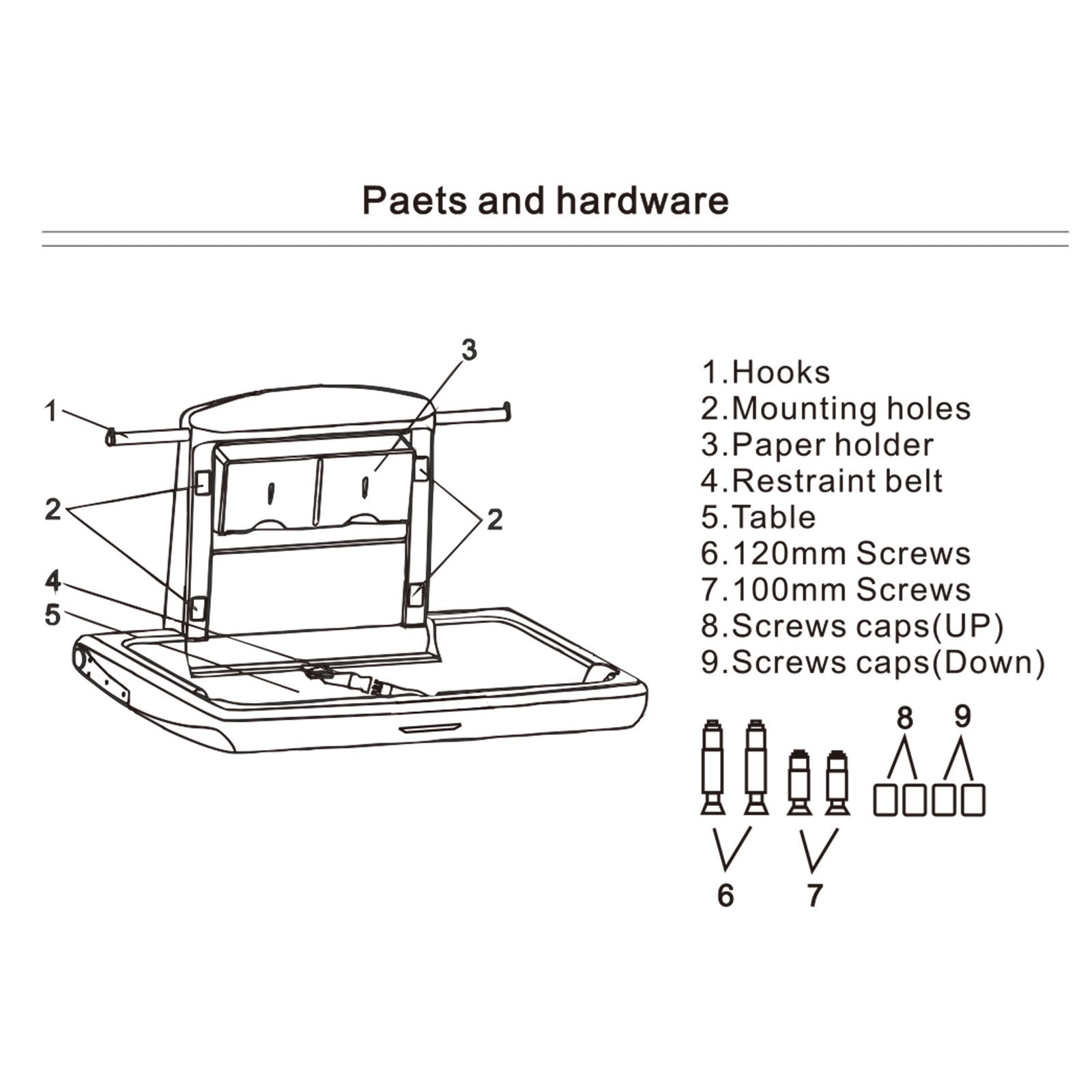 Changing Tables: VEVOR Horizontal Baby Changing Table Wall-mounted Baby Diaper Changing Station Vertical Fold Down Baby Changing Table