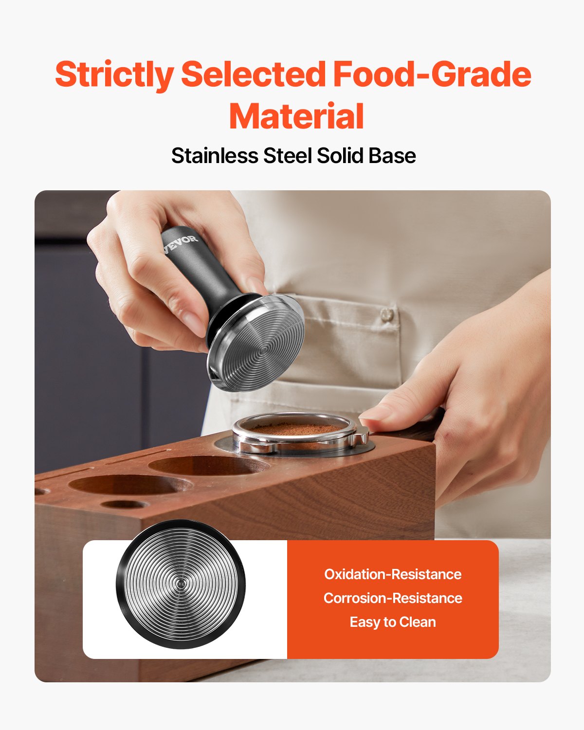 51mm/53mm/58mm Espresso Tamper Stainless Steel Coffee Tamper with Spring