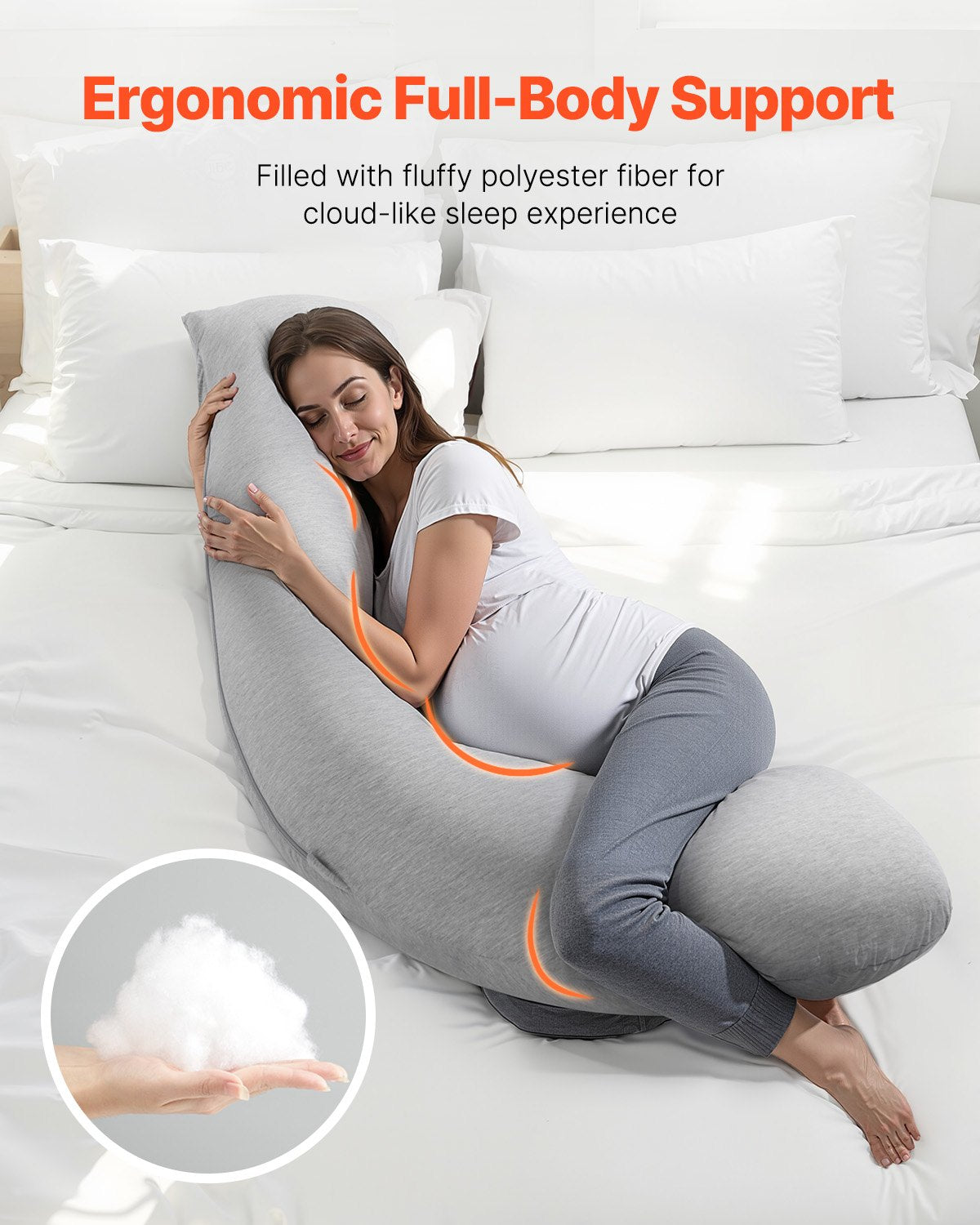 Pillows: VEVOR Pregnancy Pillows L-Shaped Pregnant Maternity Pillow Soft & Breathable
