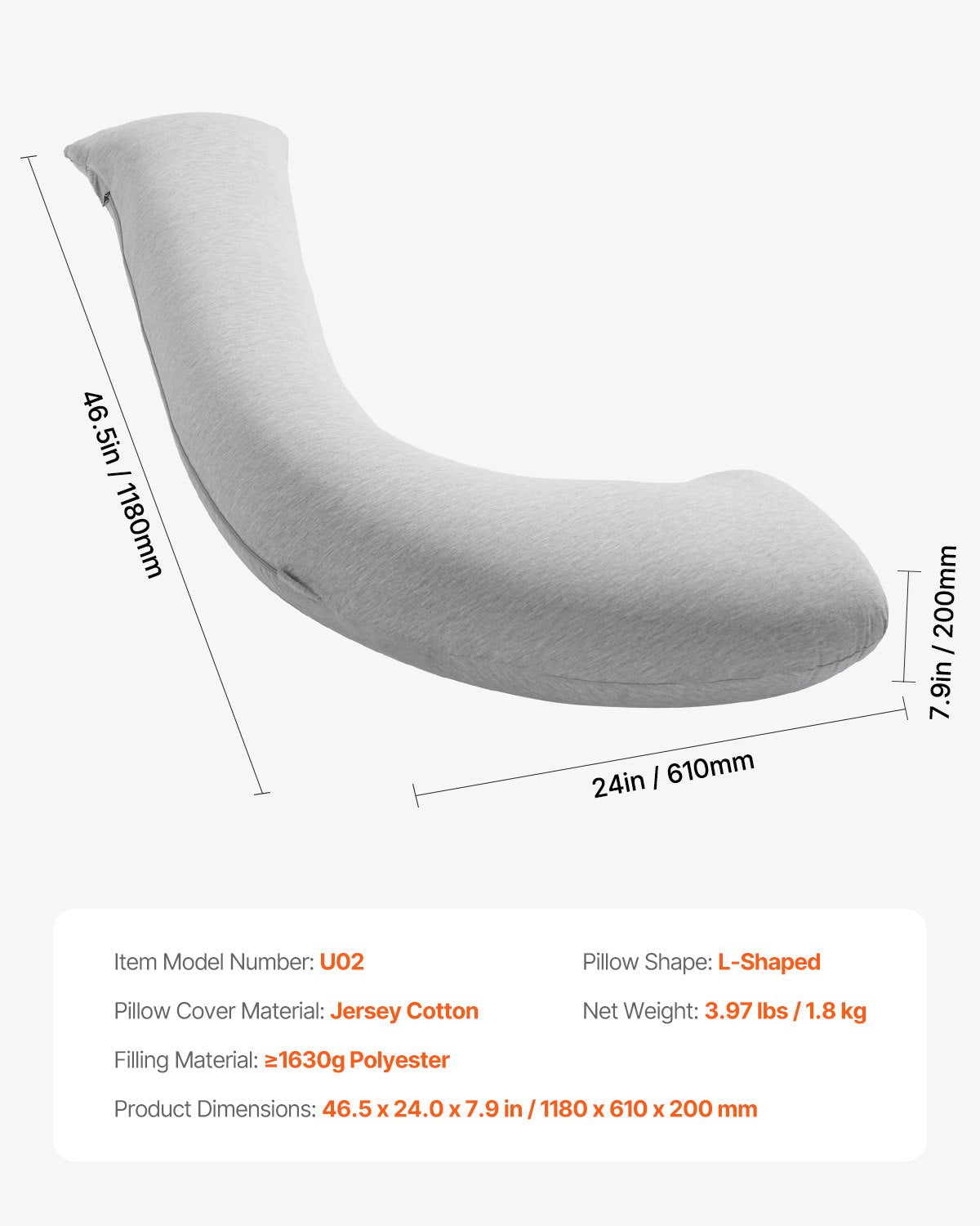Pillows: VEVOR Pregnancy Pillows L-Shaped Pregnant Maternity Pillow Soft & Breathable