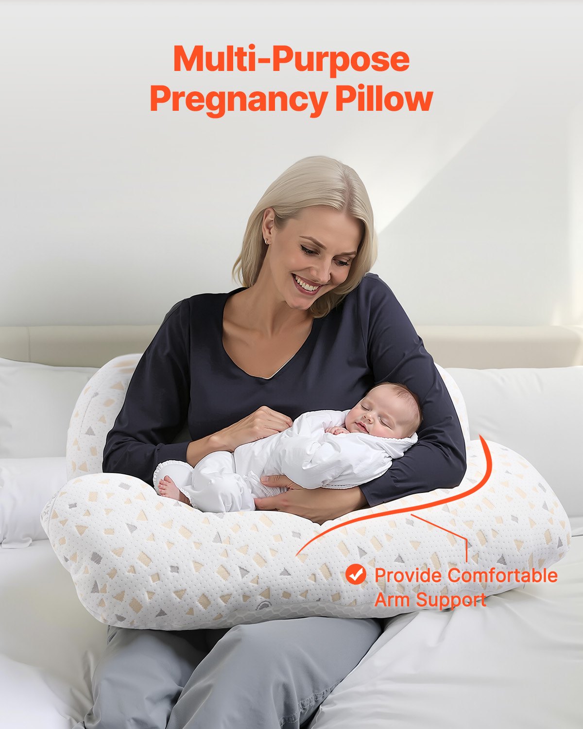 Pillows: VEVOR Pregnancy Pillows, Adjustable Maternity Pillow for Pregnant Women, Soft Pregnancy Body Pillow with Removable & Washable Cover for Back Belly Hip Support, Lightweight and Portable