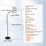 Makeup Mirrors: VEVOR 5X Floor Magnifying Glass with Light and Stand Flexible Gooseneck LED
