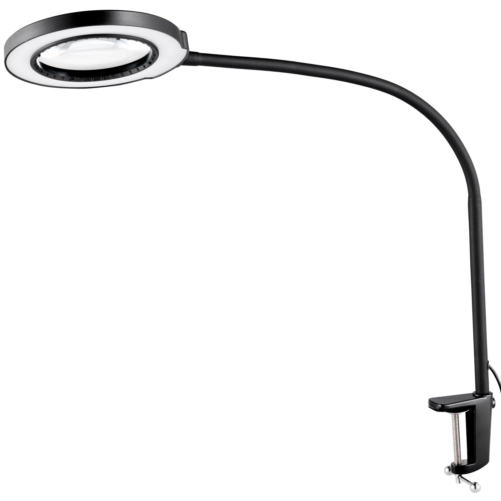 Makeup Mirrors: VEVOR 5X Floor Magnifying Glass with Light and Stand Flexible Gooseneck LED