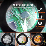 Gardening Tools: VEVOR Magnifying Glass with Light and Stand, 5X Magnifying Lamp, 4.3" Glass Lens, Base and Clamp 2-in-1 Desk Magnifier with Light, 64 LED Lights 5 Color Modes, for Close Work Reading Repair Crafts