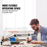 Gardening Tools: VEVOR Magnifying Glass with Light and Stand, 5X Magnifying Lamp, 4.3" Glass Lens, Base and Clamp 2-in-1 Desk Magnifier with Light, 64 LED Lights 5 Color Modes, for Close Work Reading Repair Crafts