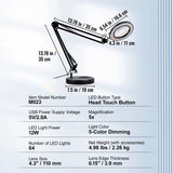 Gardening Tools: VEVOR Magnifying Glass with Light and Stand, 5X Magnifying Lamp, 4.3" Glass Lens, Base and Clamp 2-in-1 Desk Magnifier with Light, 64 LED Lights 5 Color Modes, for Close Work Reading Repair Crafts