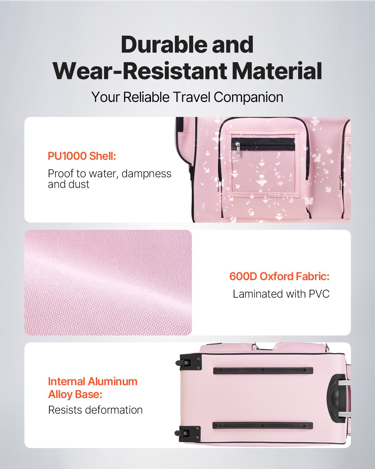 Cable Management: VEVOR Dance Bag with Garment Rack, 736.6 mm Rolling Dance Duffel, with Wheels, USB Port, Height Adjustable Clothes Rack, Privacy Protection Curtain, Ideal for Travel and Competitions, Matte Pink
