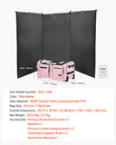 Cable Management: VEVOR Dance Bag with Garment Rack, 736.6 mm Rolling Dance Duffel, with Wheels, USB Port, Height Adjustable Clothes Rack, Privacy Protection Curtain, Ideal for Travel and Competitions, Matte Pink