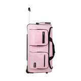 Cable Management: VEVOR Dance Bag with Garment Rack, 736.6 mm Rolling Dance Duffel, with Wheels, USB Port, Height Adjustable Clothes Rack, Privacy Protection Curtain, Ideal for Travel and Competitions, Matte Pink