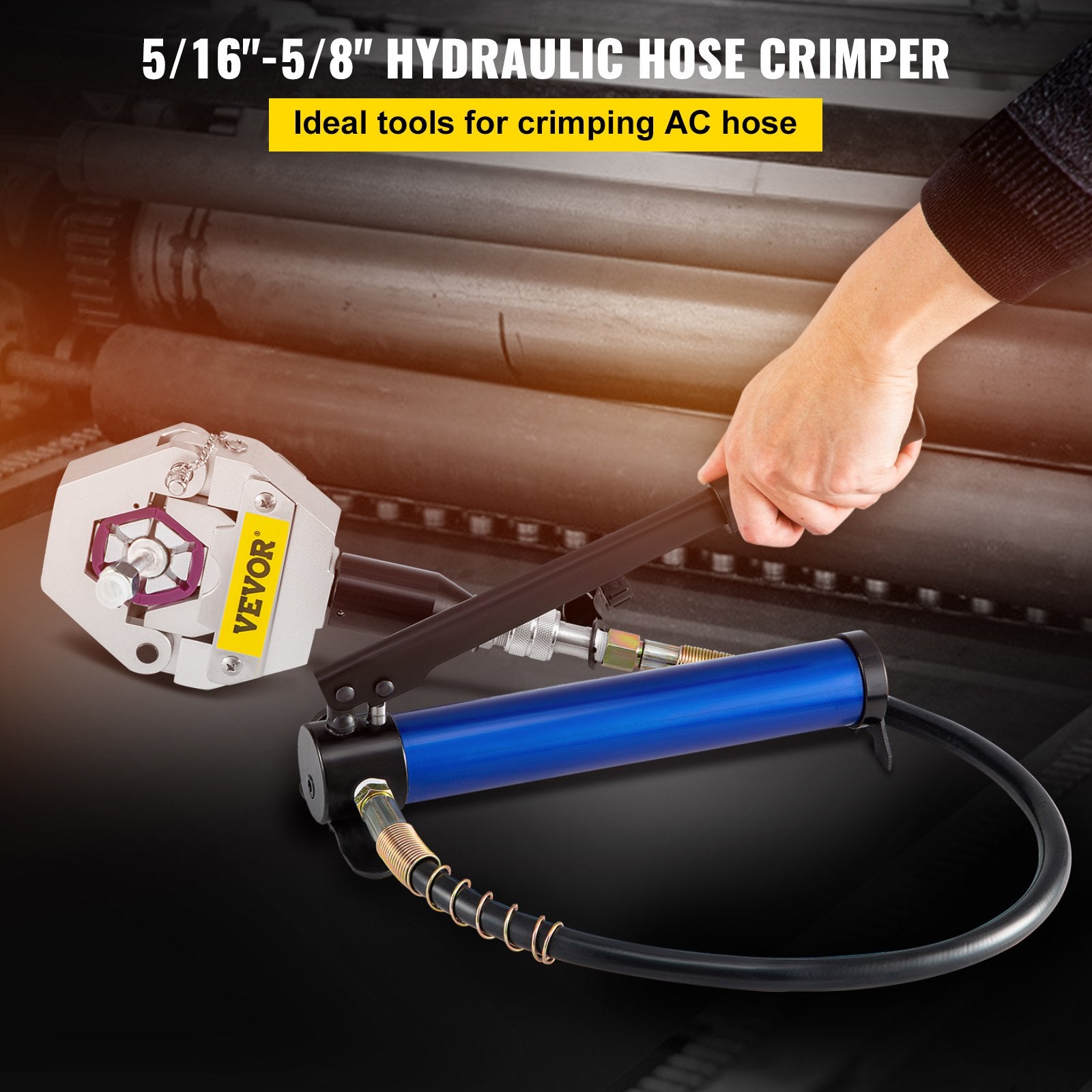 Pool Sweeps & Vacuums: Separable Hydraulic Hose Crimper 7 Dies With Aluminum Pump  A/C Air Condtioning Handheld Crimping Set