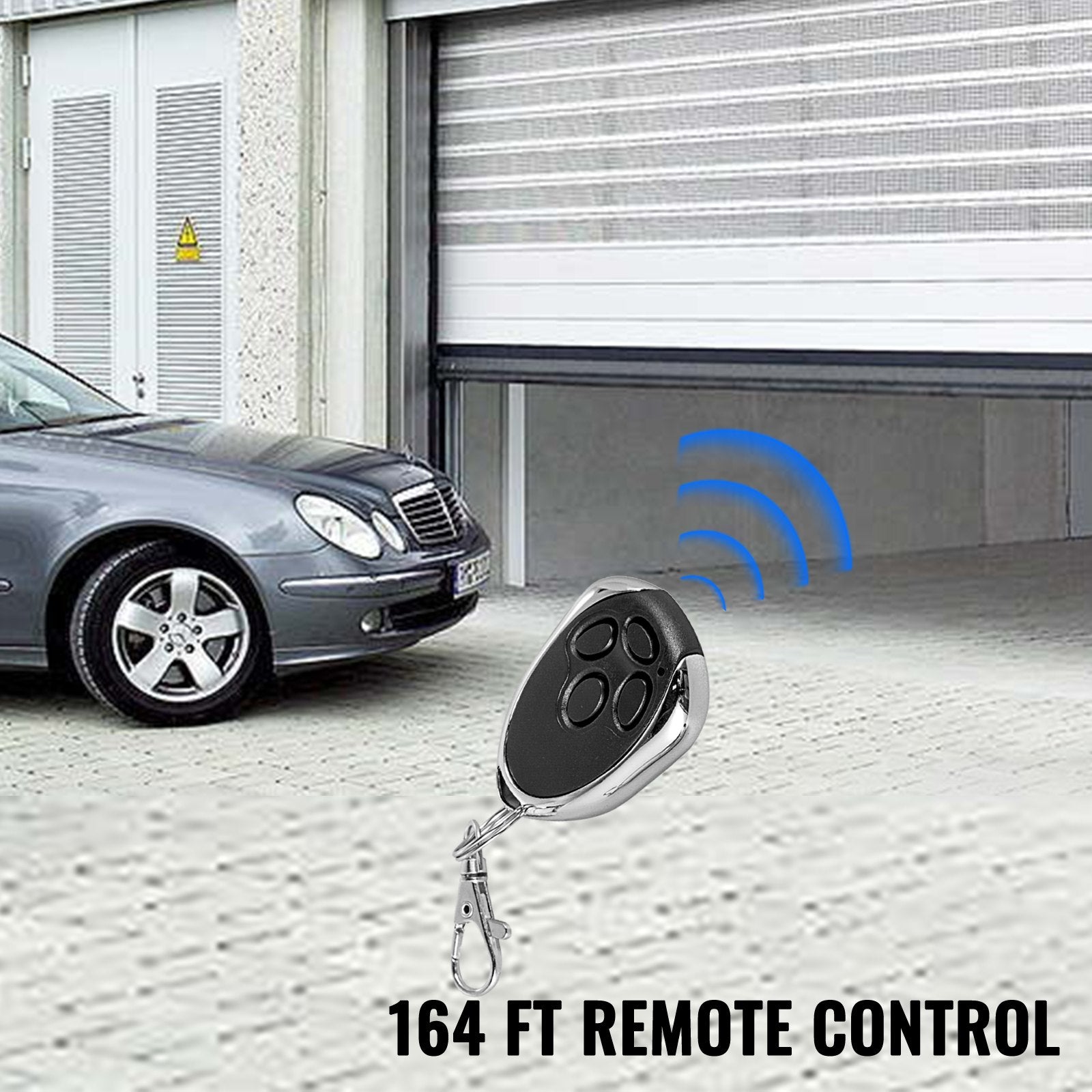 Fence & Gate Accessories: VEVOR Garage Roller Door Opener, 800 N Lift Force 164 ft Remote Control, 220V Electric Roller Gate Opener, Auto Garage Roller Gate Opener Kit with 2 Remote, Apply for Garage Store