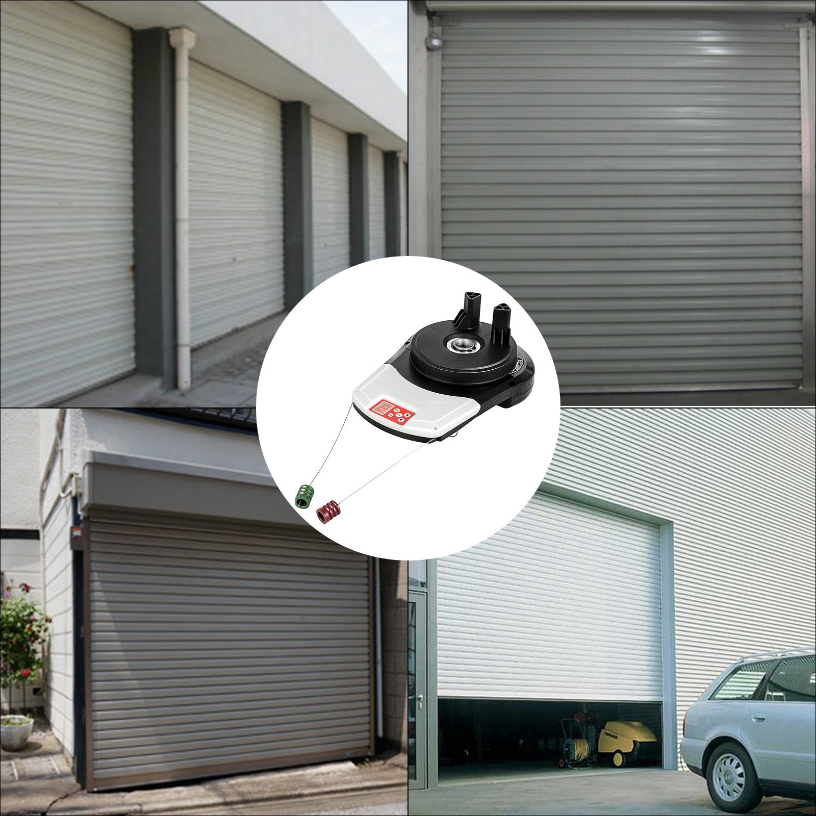 Fence & Gate Accessories: VEVOR Garage Roller Door Opener, 800 N Lift Force 164 ft Remote Control, 220V Electric Roller Gate Opener, Auto Garage Roller Gate Opener Kit with 2 Remote, Apply for Garage Store