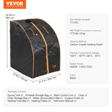 Wellness Accessories: VEVOR Sauna Tent Far Infrared 1050W Personal Home Spa Loss Weight Detox Therapy