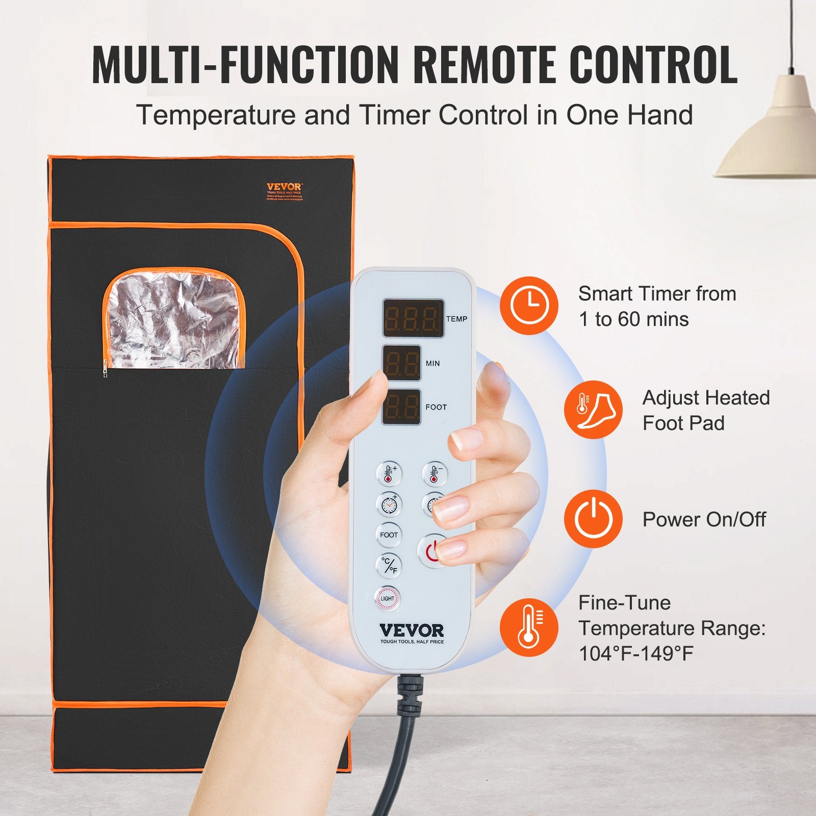 Wellness Accessories: VEVOR Sauna Tent Far Infrared 1400W Personal Home Spa Loss Weight Detox Therapy