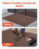 Foot Care: VEVOR Front Door Mat, 1194 x 889 mm Commercial Floor Mat for Indoor and Outdoor, Modern Stylish Carpet with TPE Backing, Heavy Duty Washable Entry Industrial Rug for Hallway, Balcony, Garage, Brown