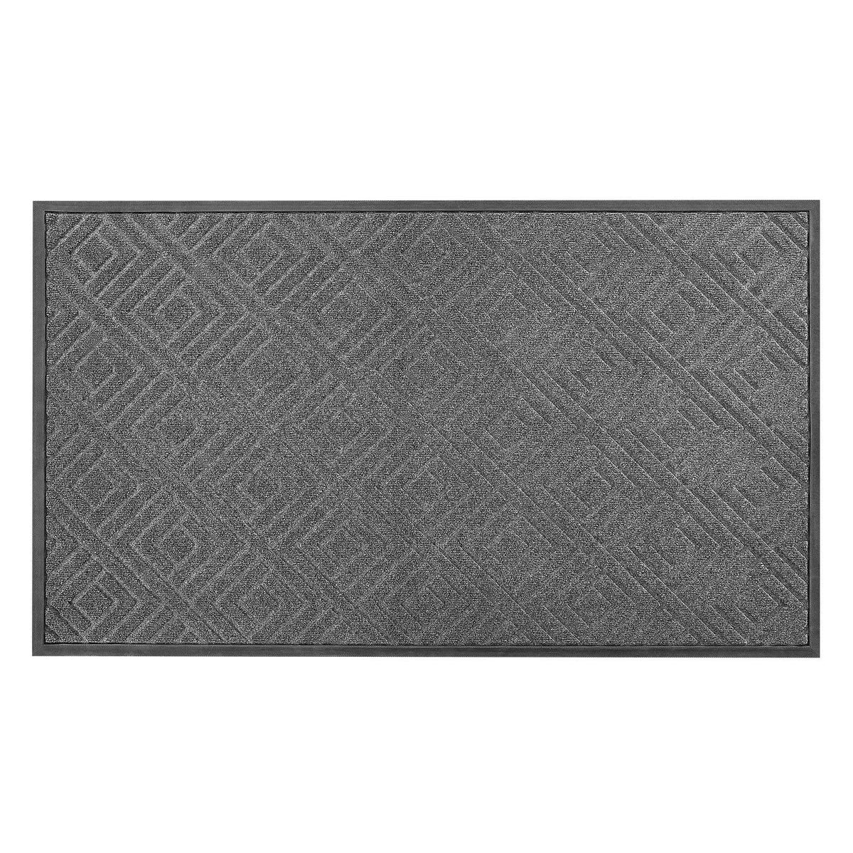 Front Door Mat, 1562 x 914 mm Commercial Floor Mat for Indoor and Outdoor, Modern Stylish Carpet with TPE Backing, Heavy Duty Washable Entry Industrial Rug for Hallway, Balcony, Garage, Grey