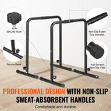 Weightlifting Machines & Racks: VEVOR Dip Bars, 200 kg Capacity, Heave Duty Dip Stand Station with Adjustable Height, Fitness Workout Dip Bar Station Stabilizer Parallette Push Up Stand, Parallel Bars for Strength Training Home Gym