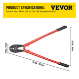 762mm/30" Hand Swager, Swaging Tool for 5/32", 1/4" and 5/16" Aluminum/Copper Sleeves
