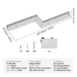 Small Animal Habitats & Cages: VEVOR Chicken Tunnels, 729 x 200 x 61.5cm(LxWxH) Chicken Tunnels for Yard, Portable Chicken Tunnels for Outside with Corner Frames, 2 Sets, Suitable for Chickens, Ducks, Rabbits